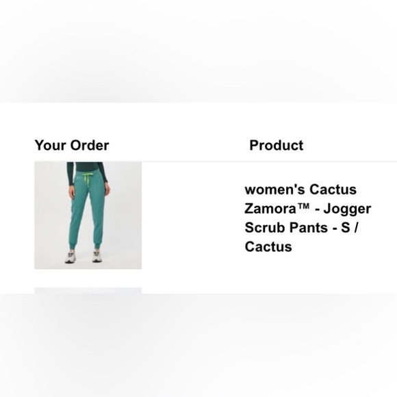 Figs Women’s Zamora Joggers - Cactus, size small - Picture 3 of 3